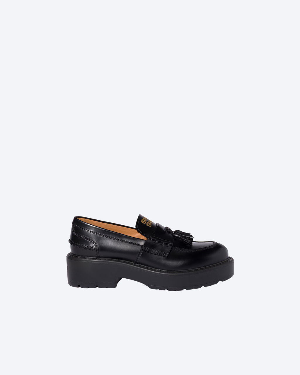 Black Brushed Leather Loafers - 1