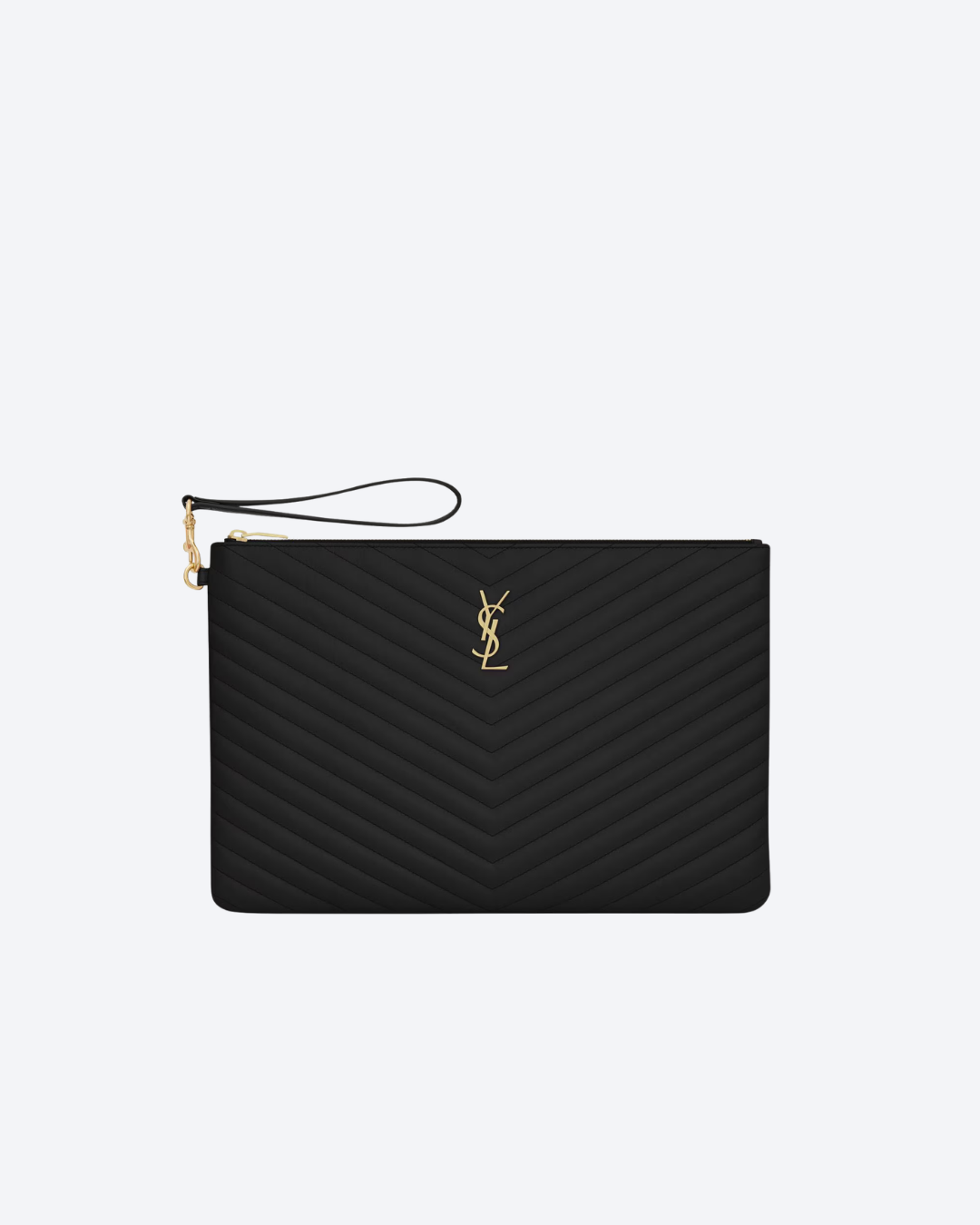 Black Cassandre Matelassé Document Holder In Leather