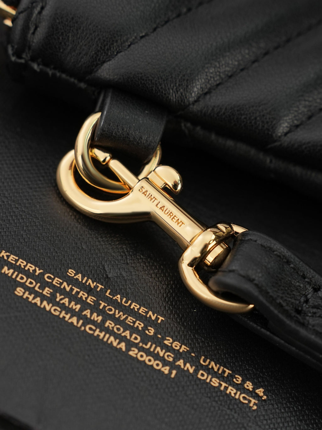 Black Cassandre Matelassé Document Holder In Leather