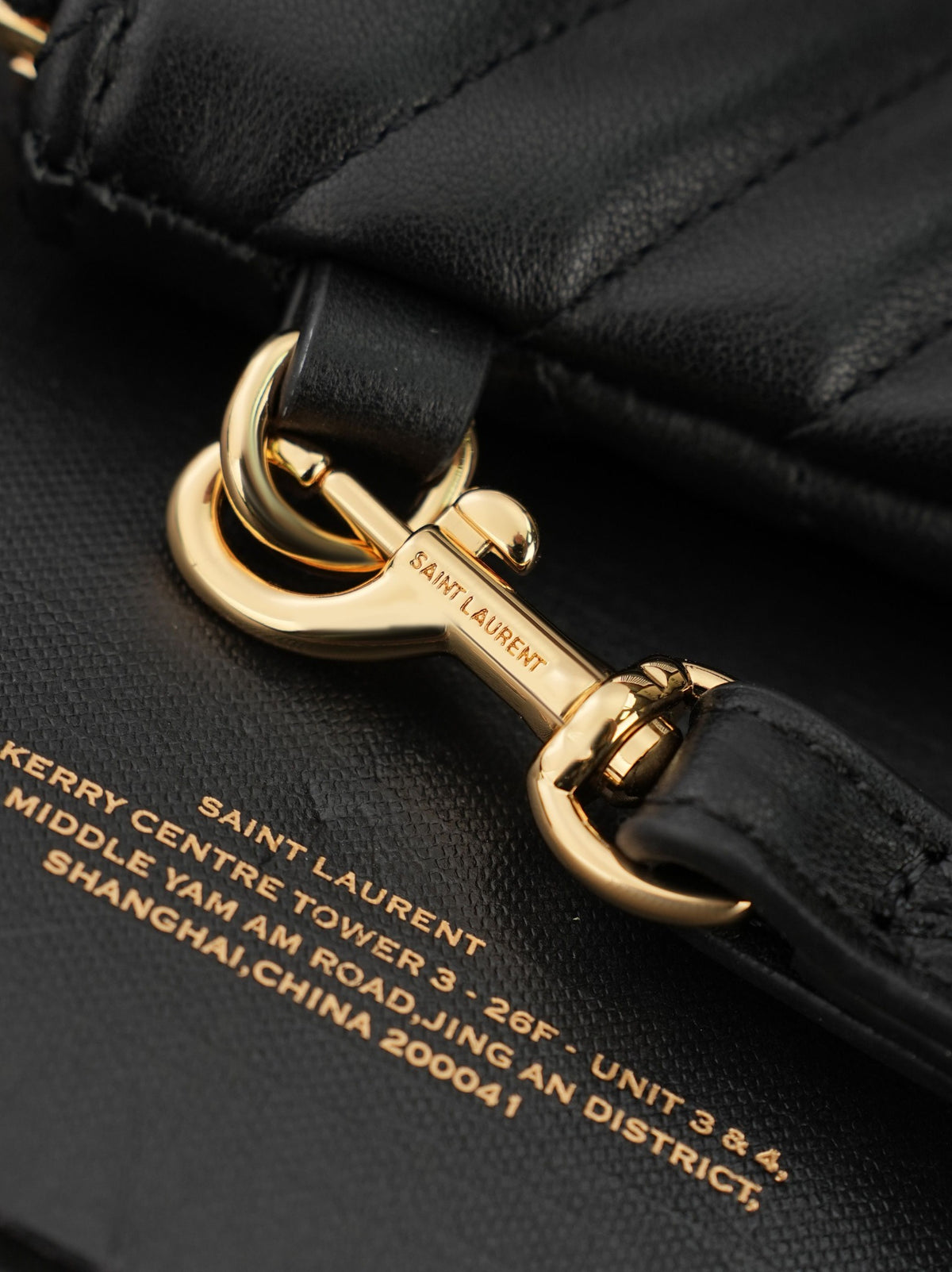 Black Cassandre Matelassé Document Holder In Leather