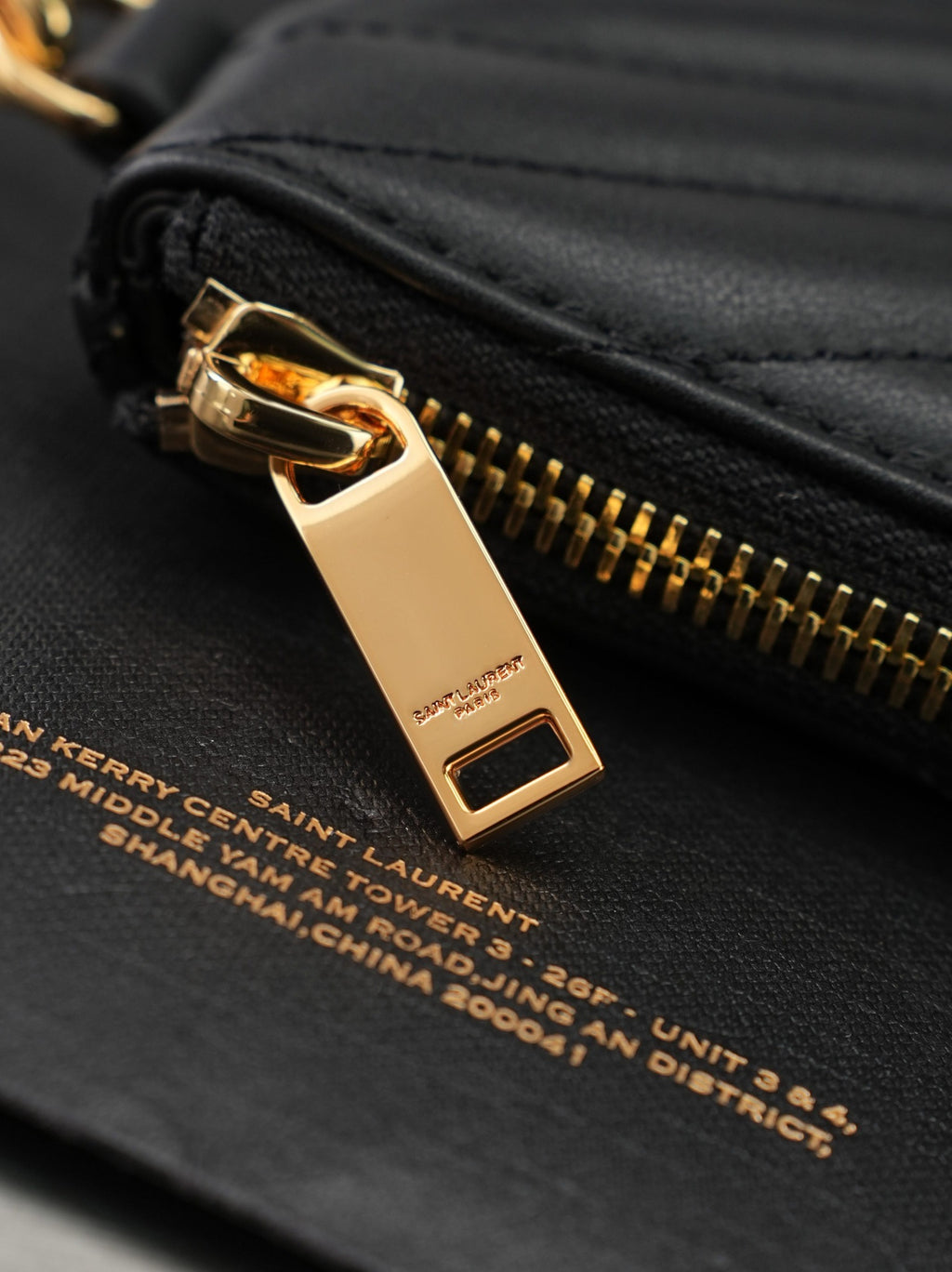 Black Cassandre Matelassé Document Holder In Leather