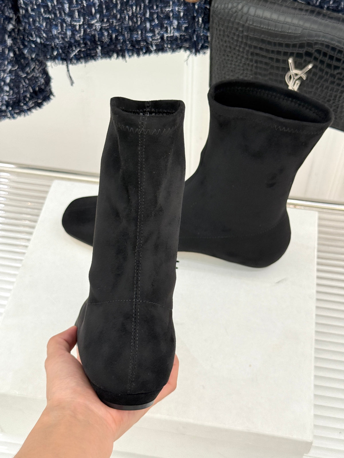Black Cindy Stretch Boot
