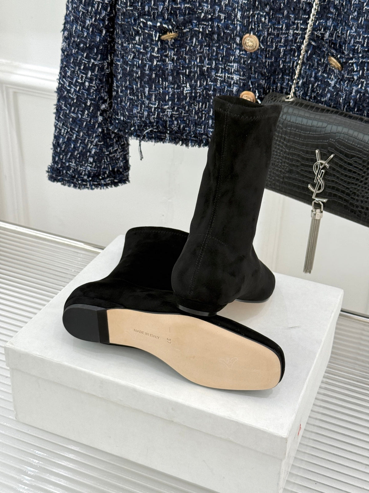 Black Cindy Stretch Boot