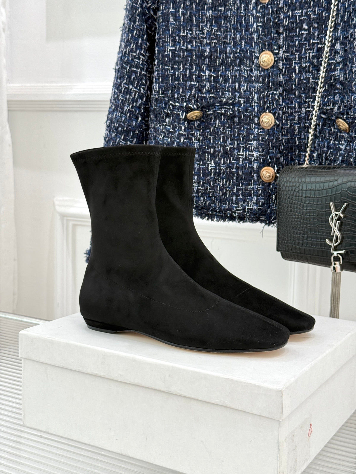 Black Cindy Stretch Boot