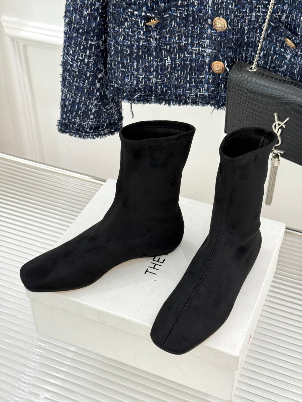 Black Cindy Stretch Boot
