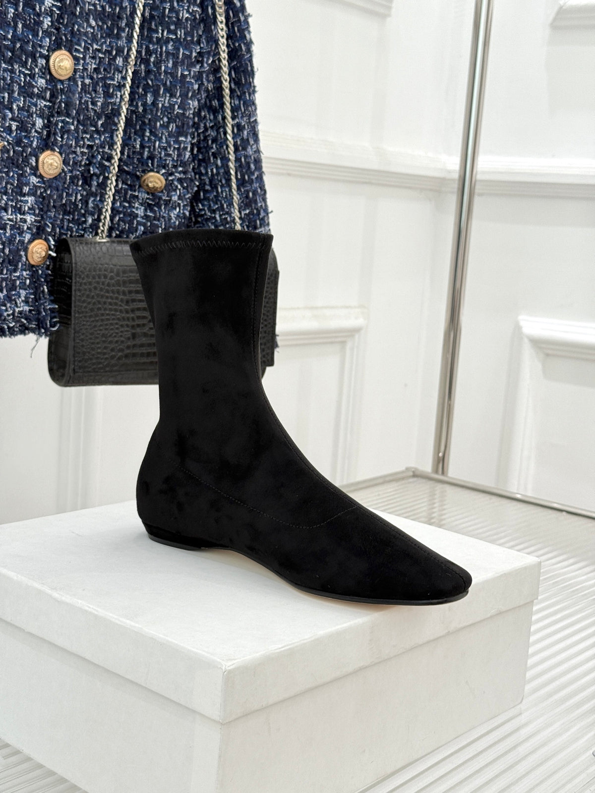 Black Cindy Stretch Boot