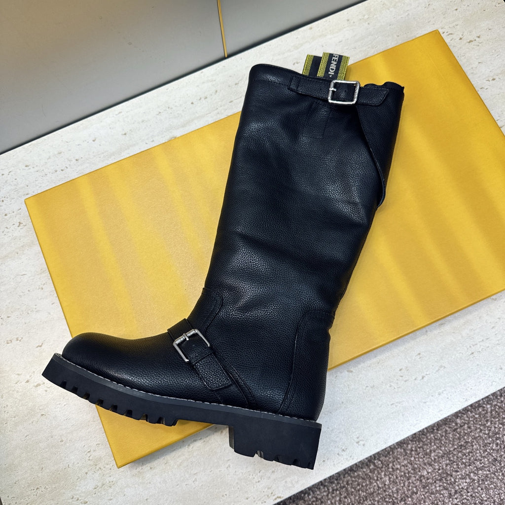 Black Commando Tall Boots - 6