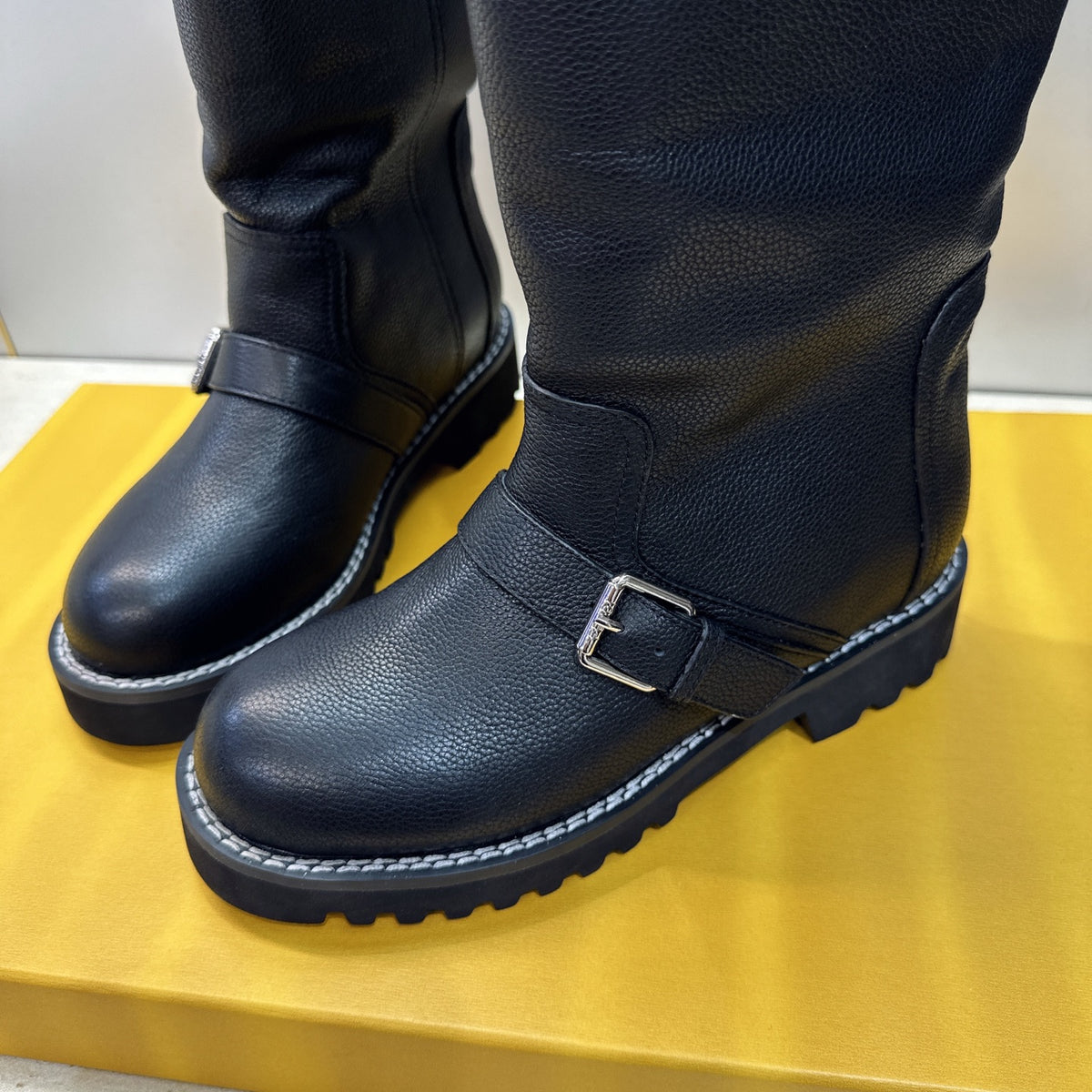 Black Commando Tall Boots - 7