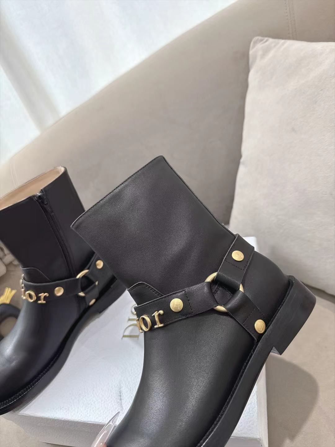 Black Dior Bolt Ankle Boot