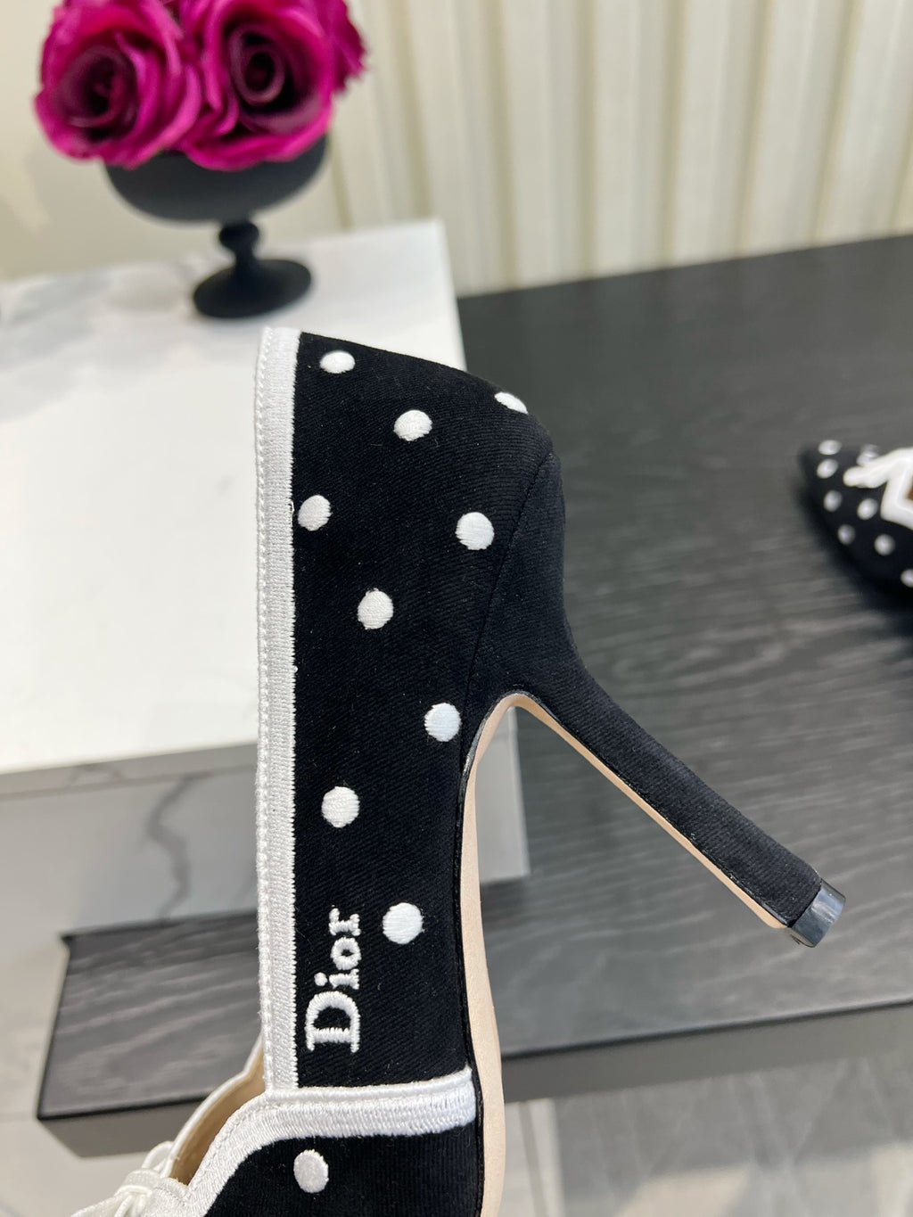 Black Dior Romance Pump