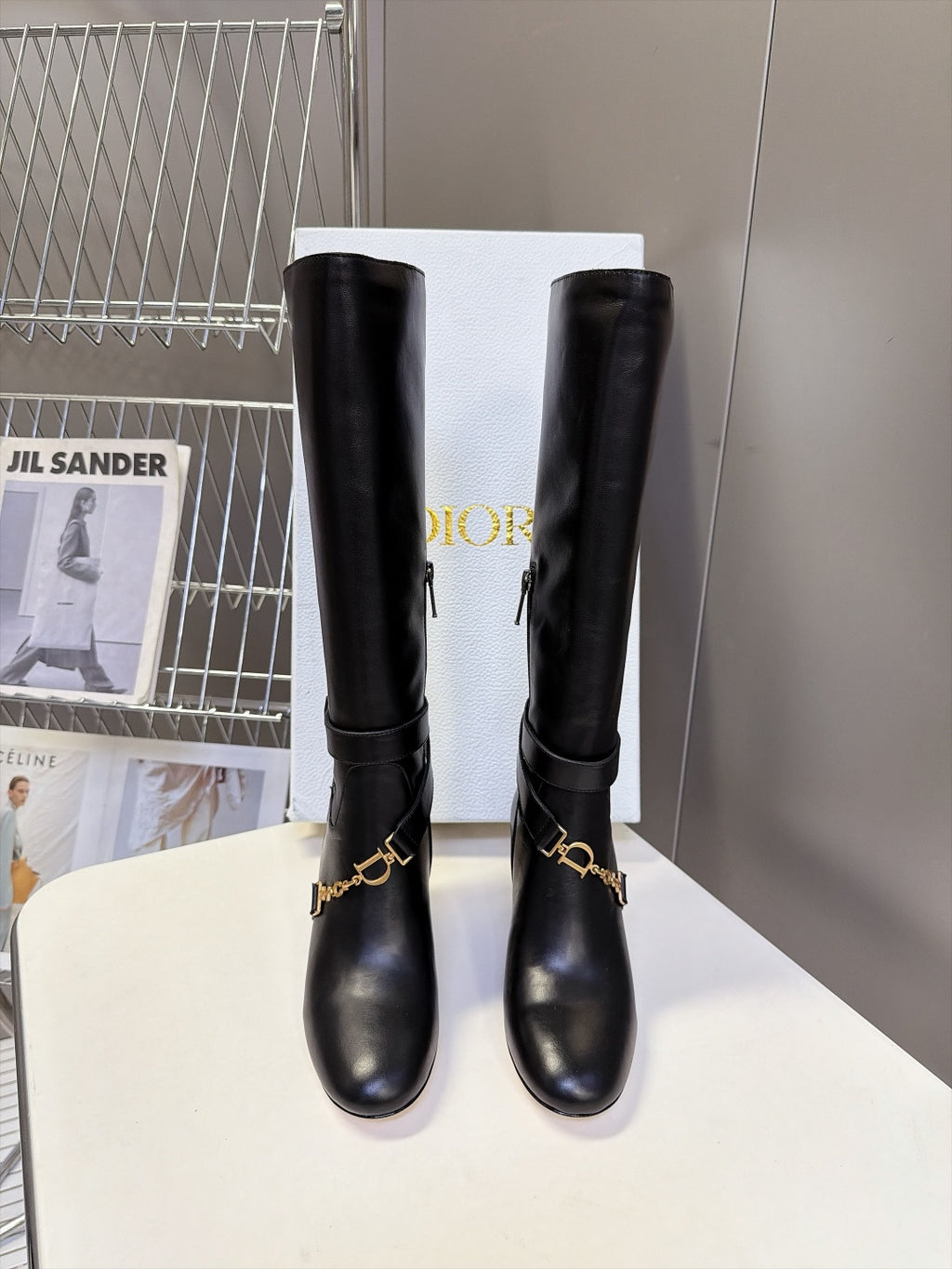 Black Diorly Heeled Boot