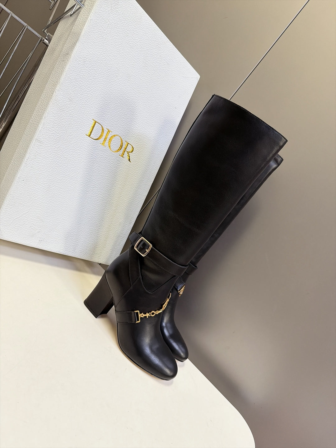 Black Diorly Heeled Boot
