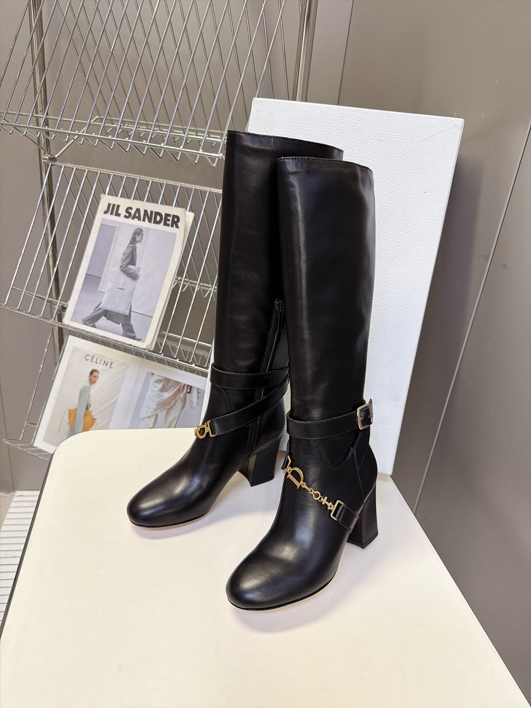 Black Diorly Heeled Boot
