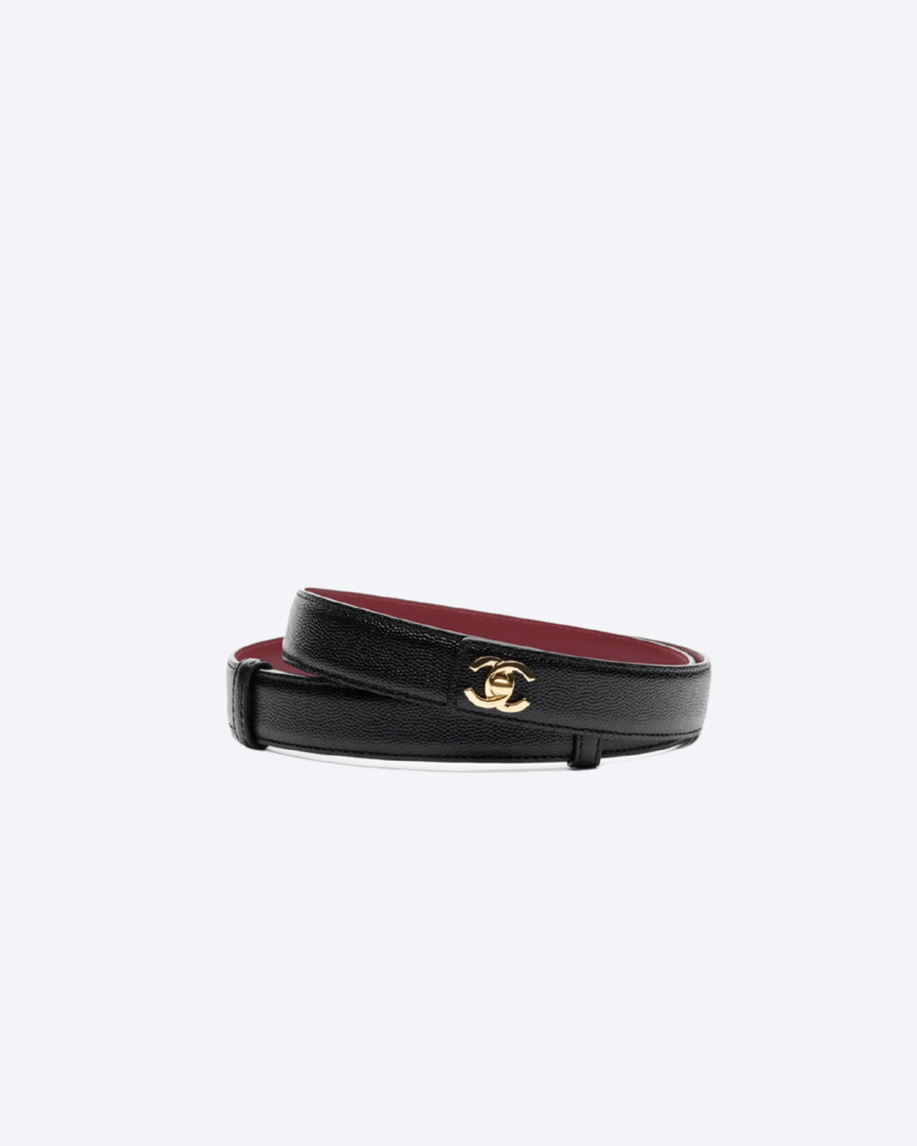 Black & Gold Leather Belt