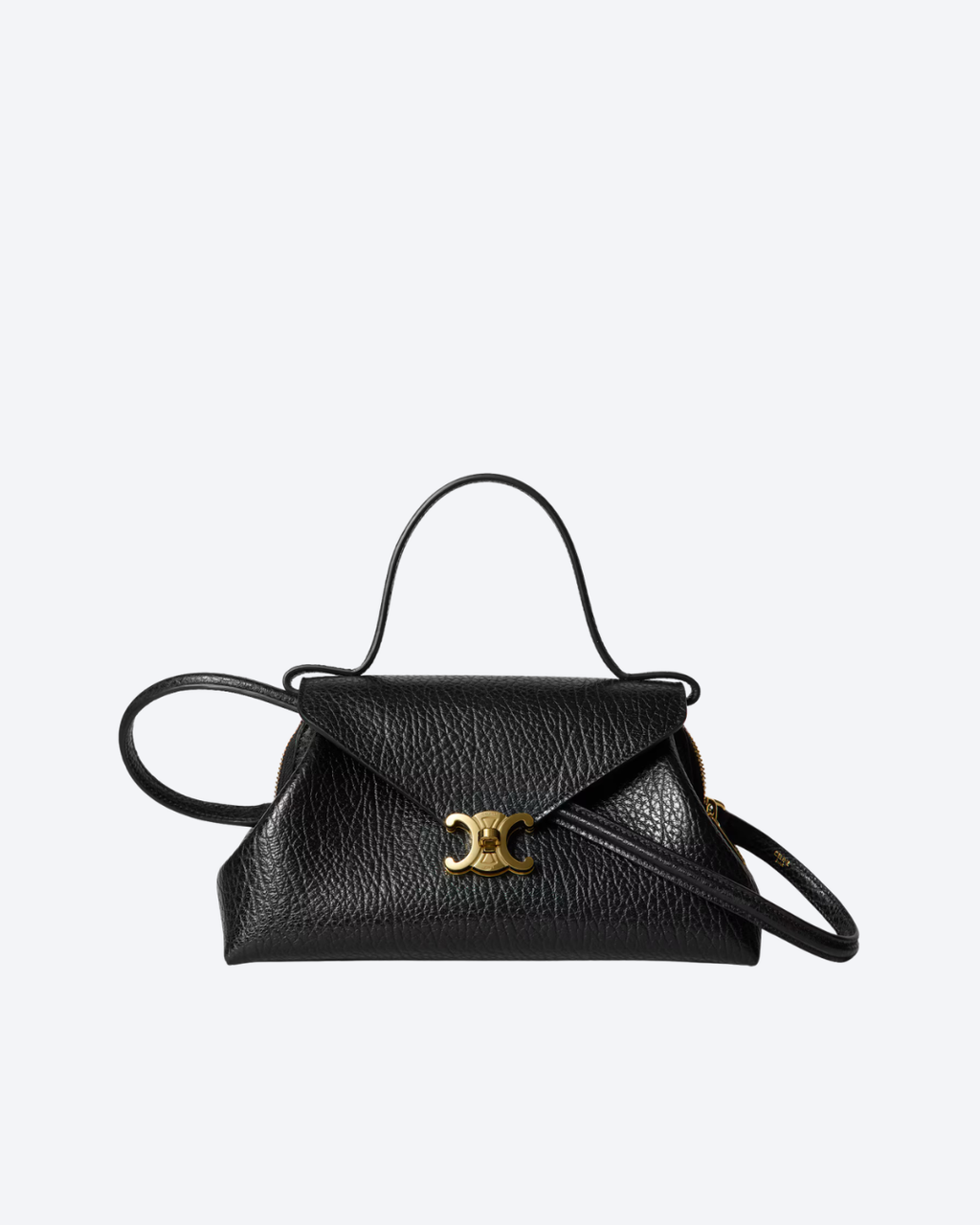 Black Small Flair In Grained Leather - 1