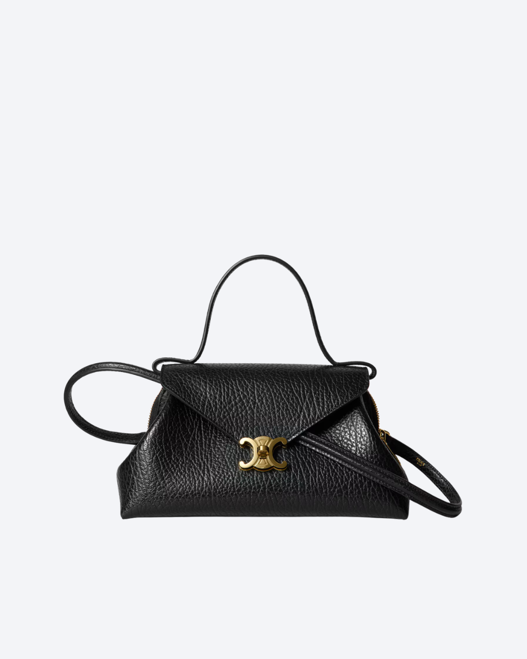 Black Small Flair In Grained Leather - 1