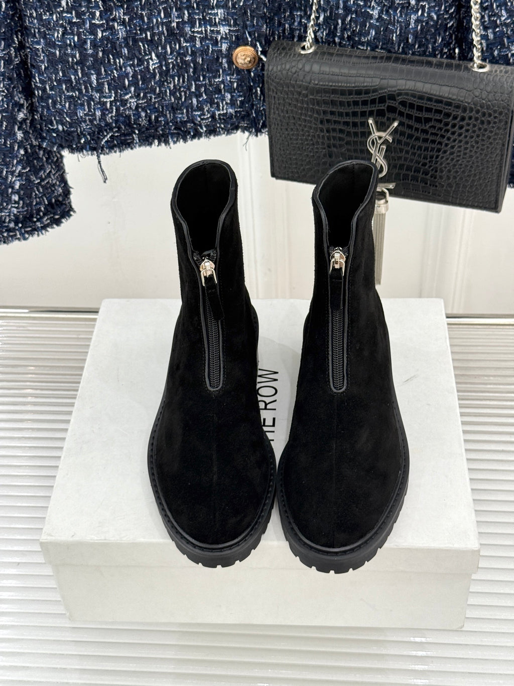 Black Hike Suede Ankle Boots