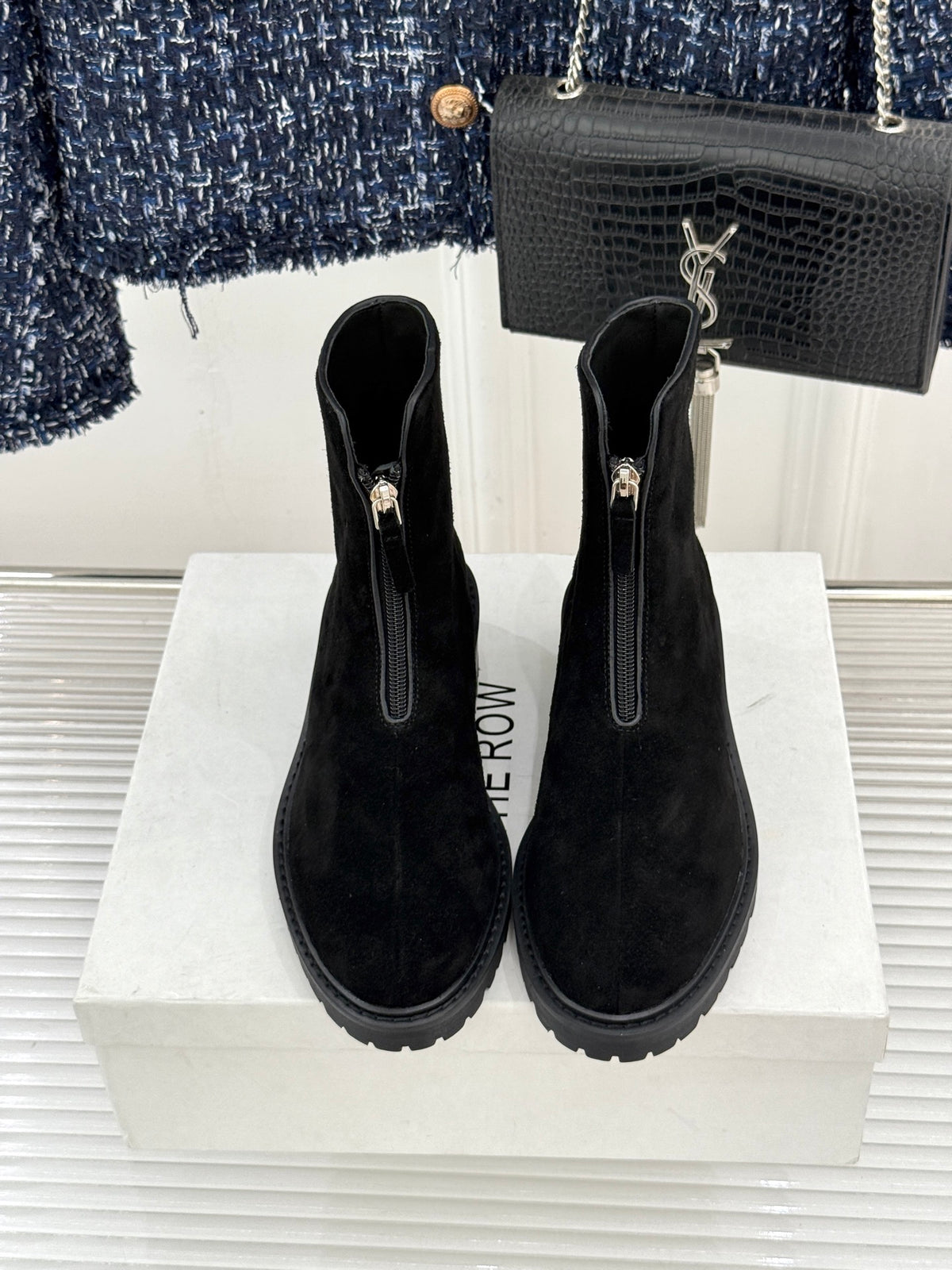 Black Hike Suede Ankle Boots