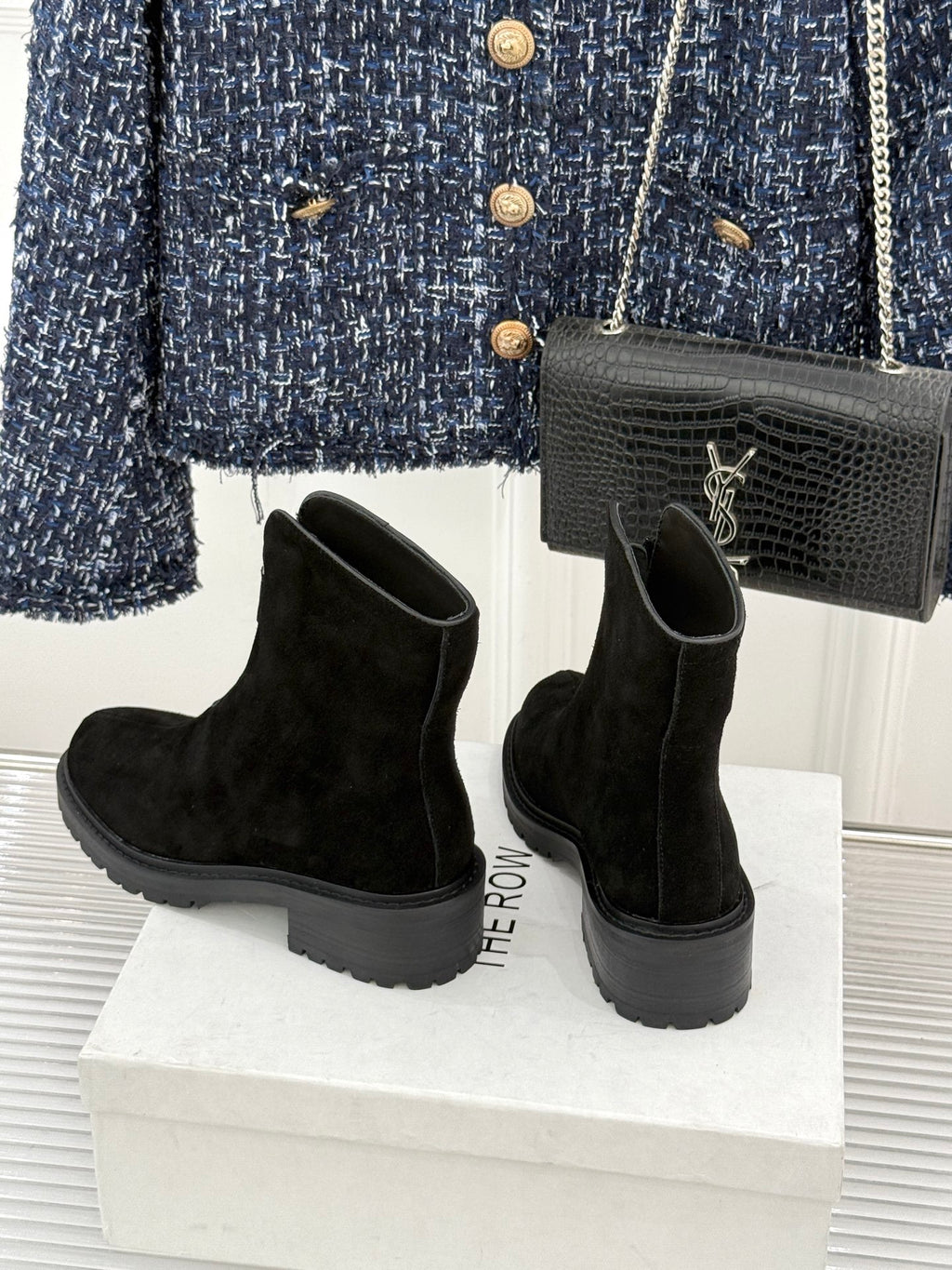 Black Hike Suede Ankle Boots