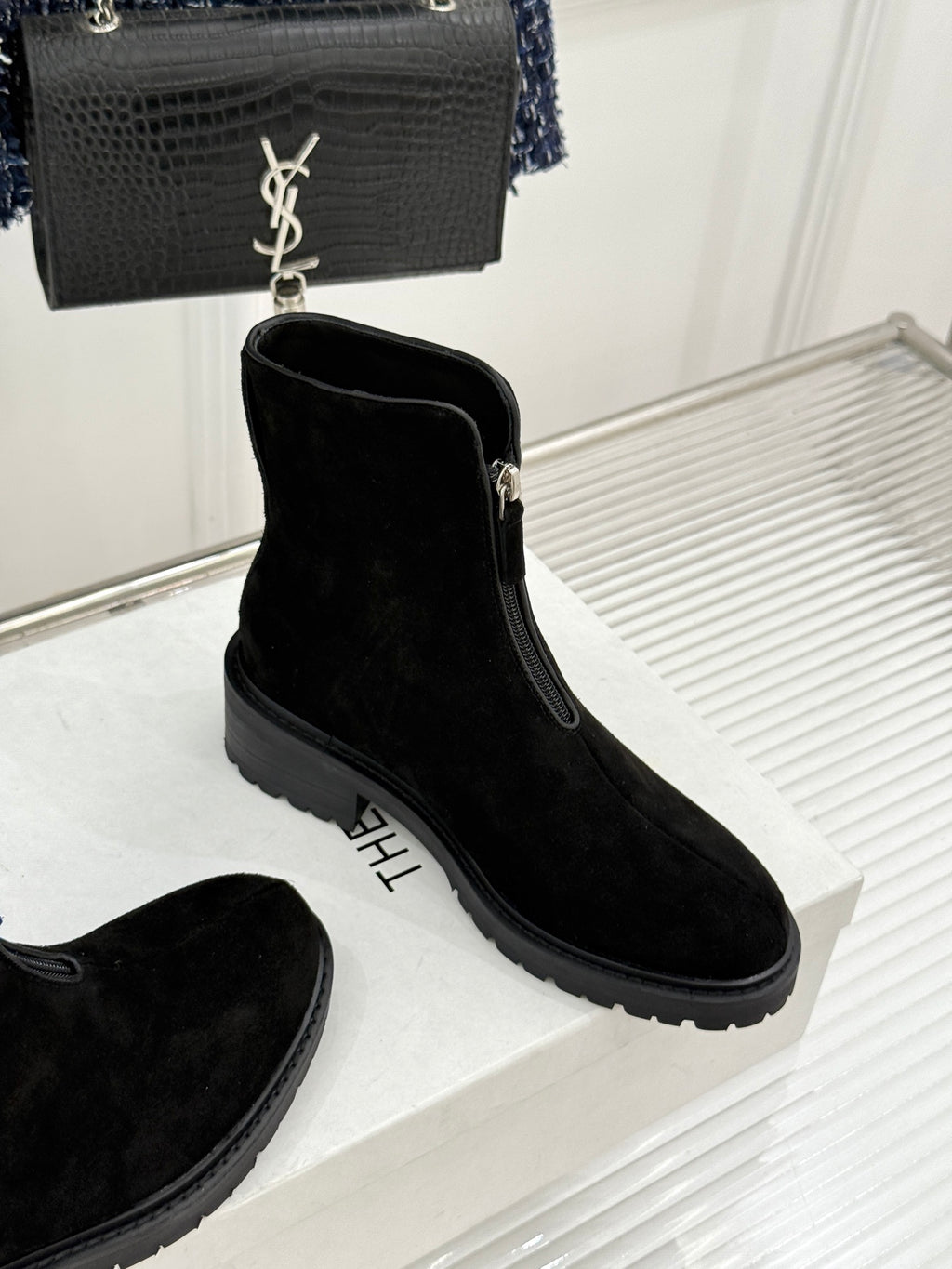 Black Hike Suede Ankle Boots