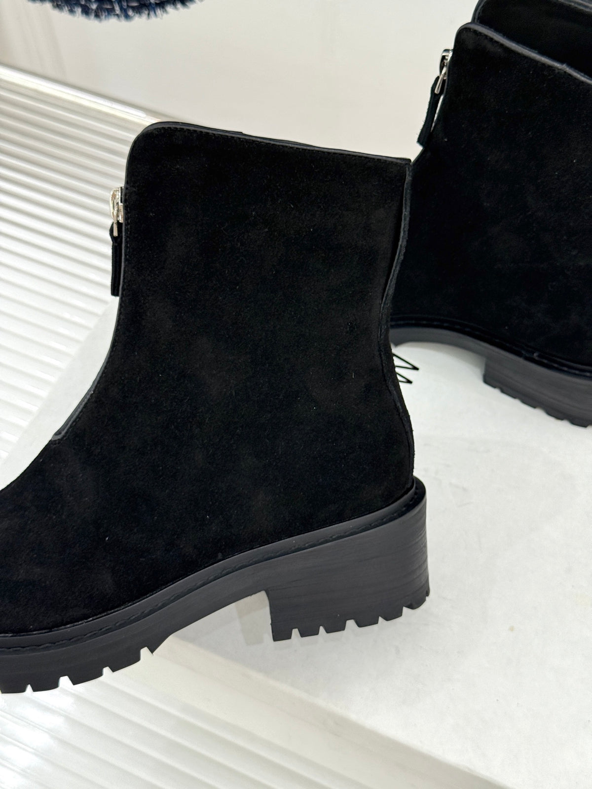 Black Hike Suede Ankle Boots
