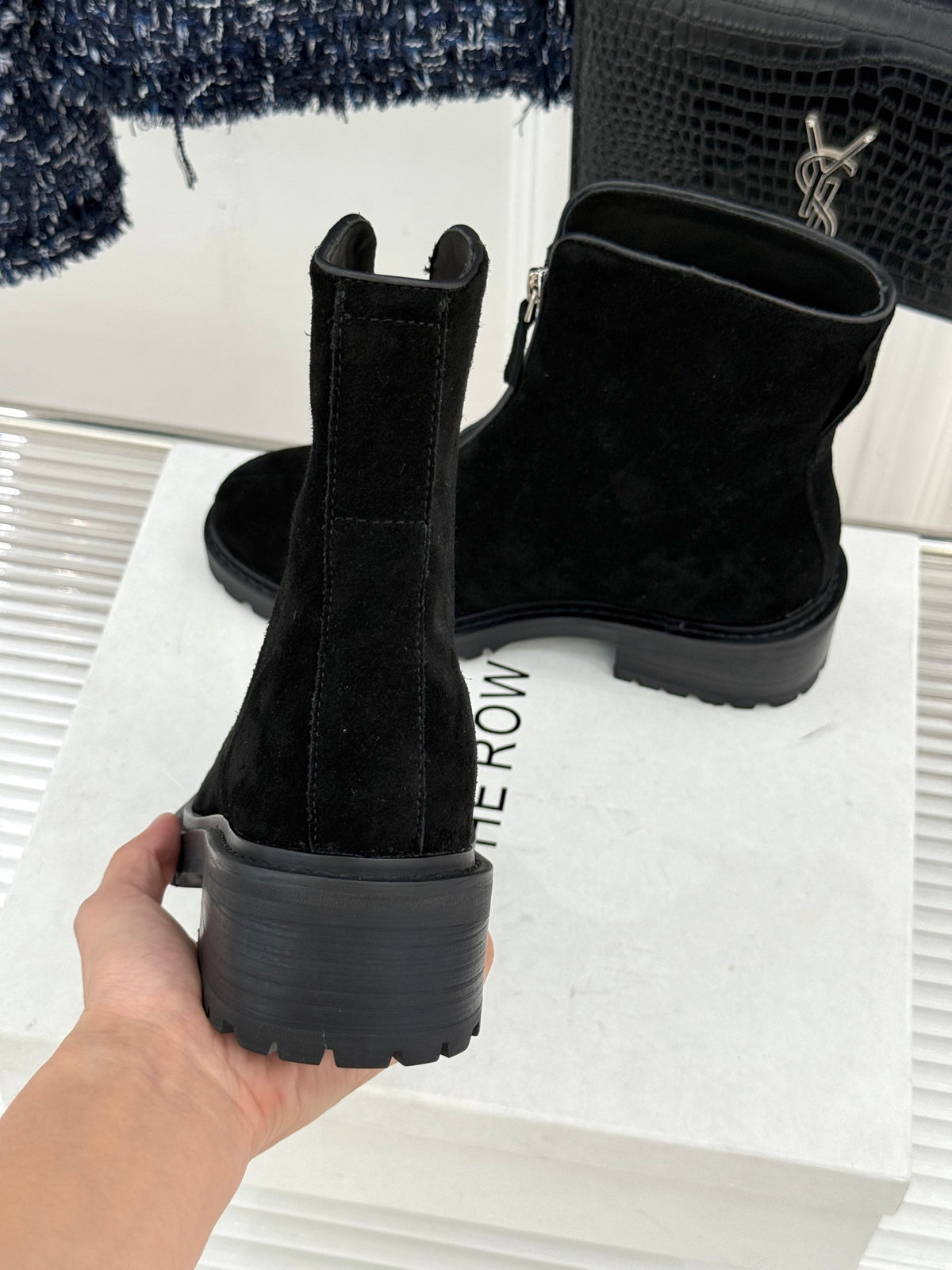 Black Hike Suede Ankle Boots