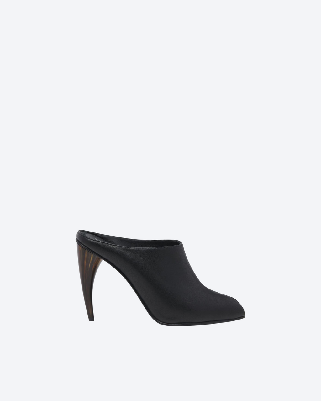 Black Horn Heel Mule - 01