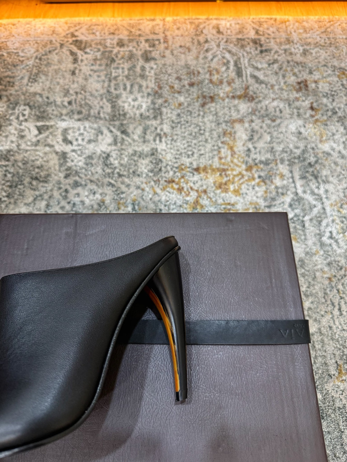 Black Horn Heel Mule - 08