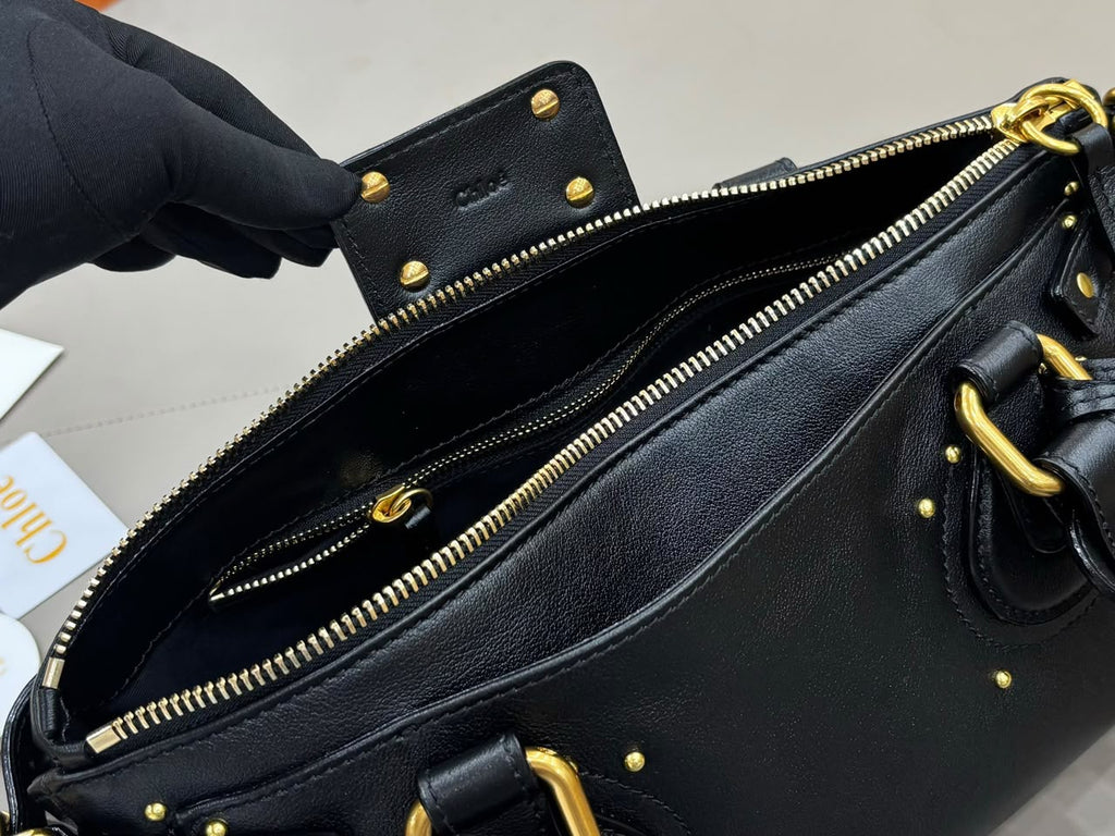 Black Paddington Bag In Leather - 8