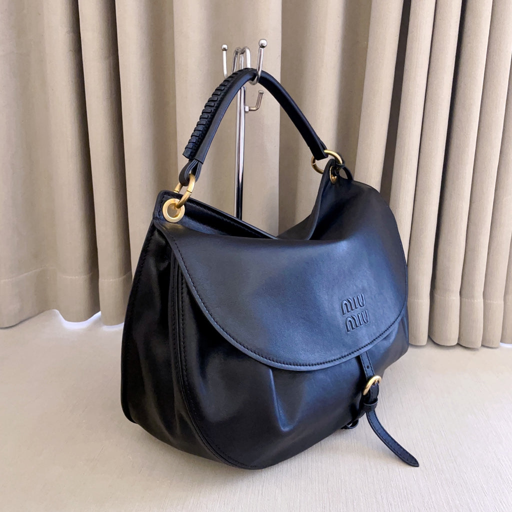 Black Rendez-Vous Leather Bag 4