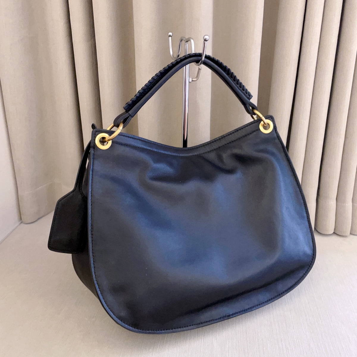 Black Rendez-Vous Leather Bag 5