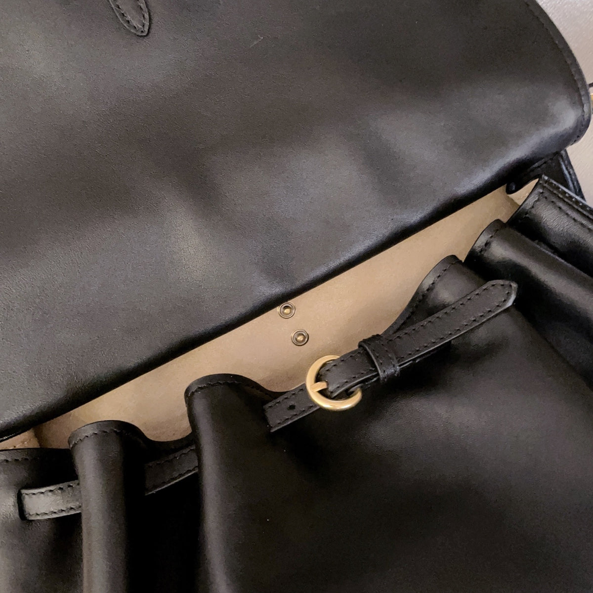 Black Rendez-Vous Leather Bag 8