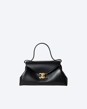 Black Small Flair In Leather