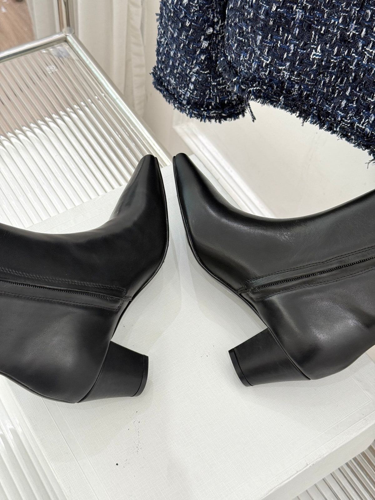 Black Stage Fitted Boot In Lambskin - 9