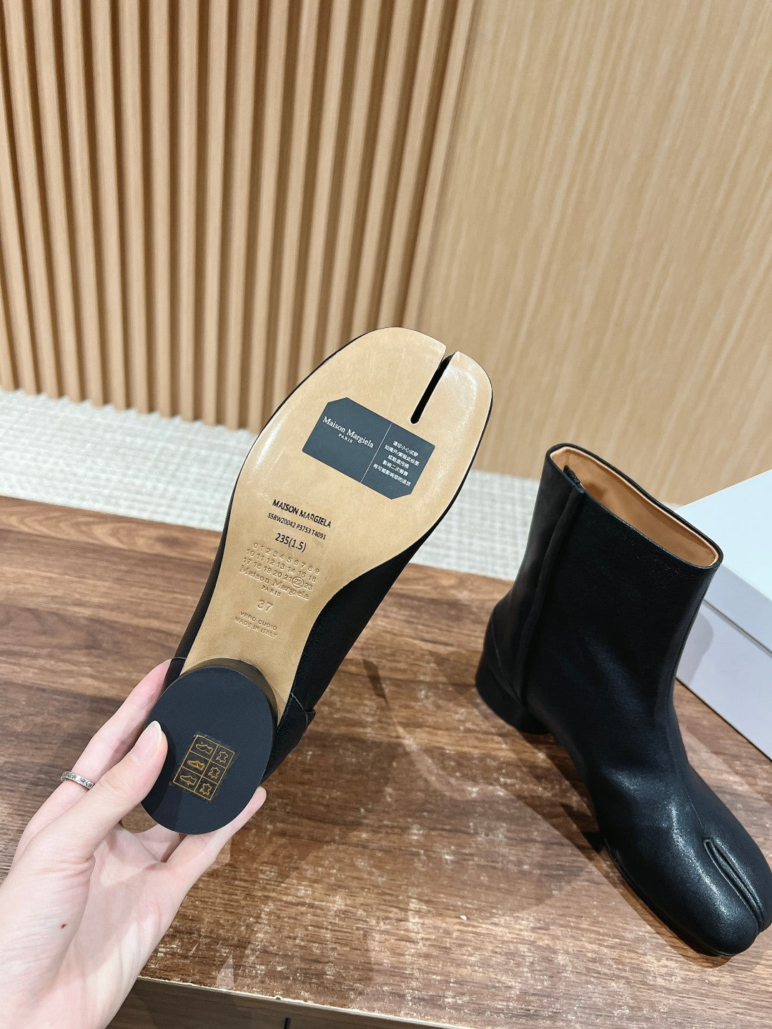 Black Tabi Ankle Boots