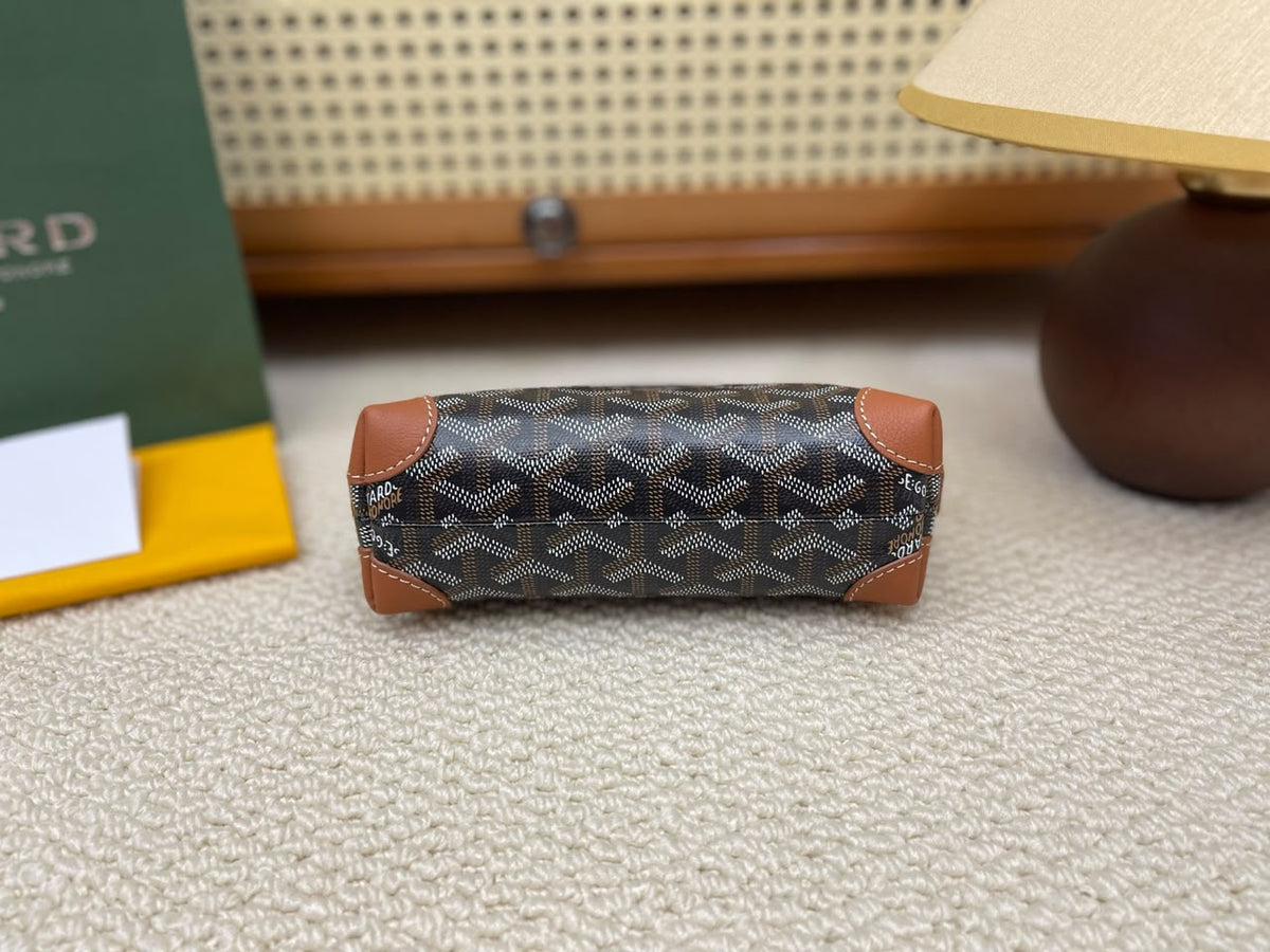 Black & Tan Vendôme Cosmetic Pouch
