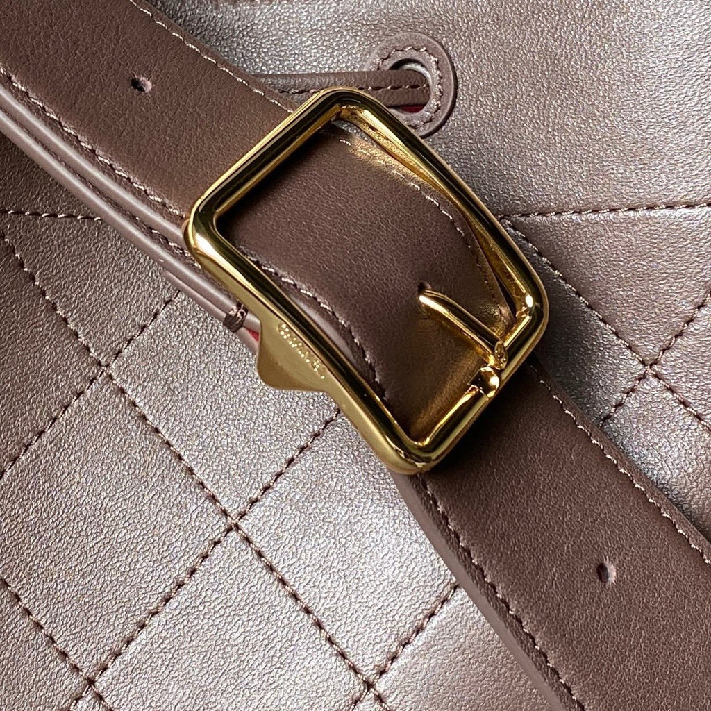 Brown Bucket Bag In Leather - 2