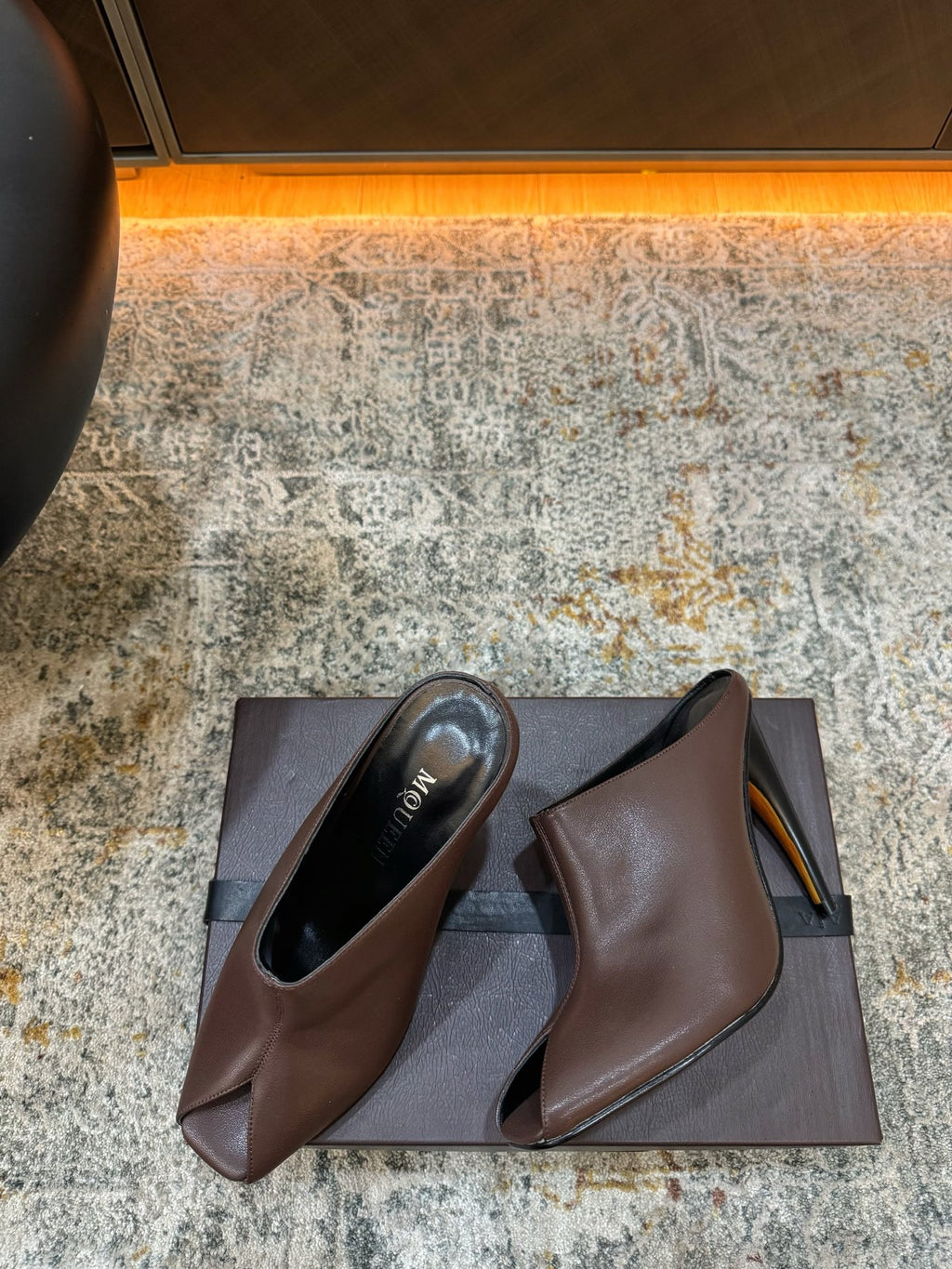 Brown Horn Heel Mule - 05