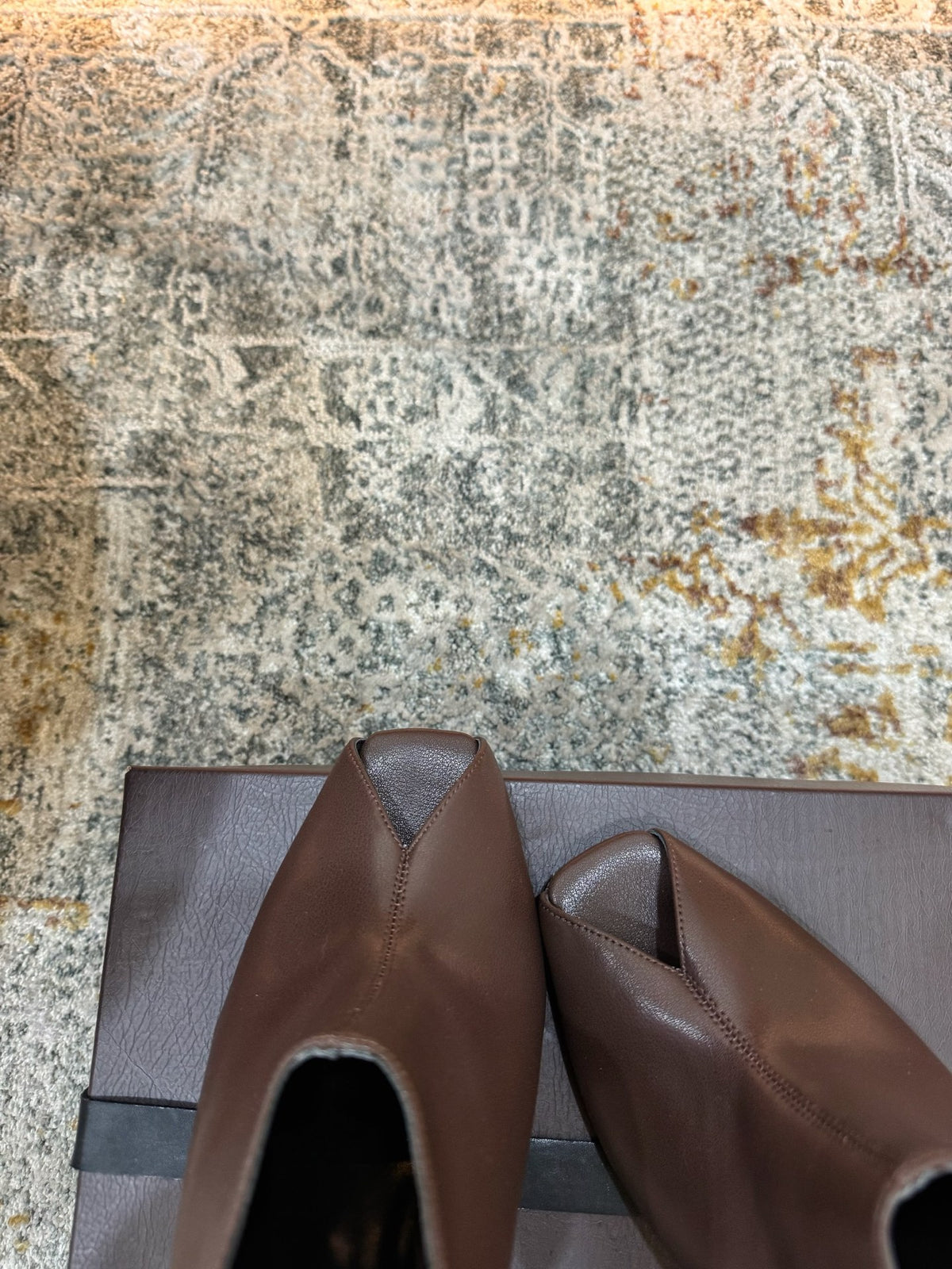 Brown Horn Heel Mule - 07