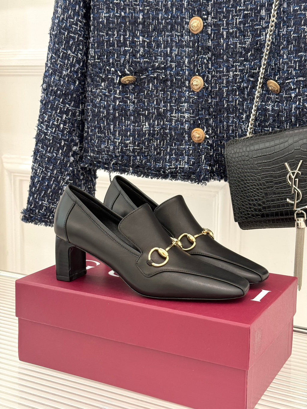 Black Women's Galleria Mid Heel Loafer - view 2