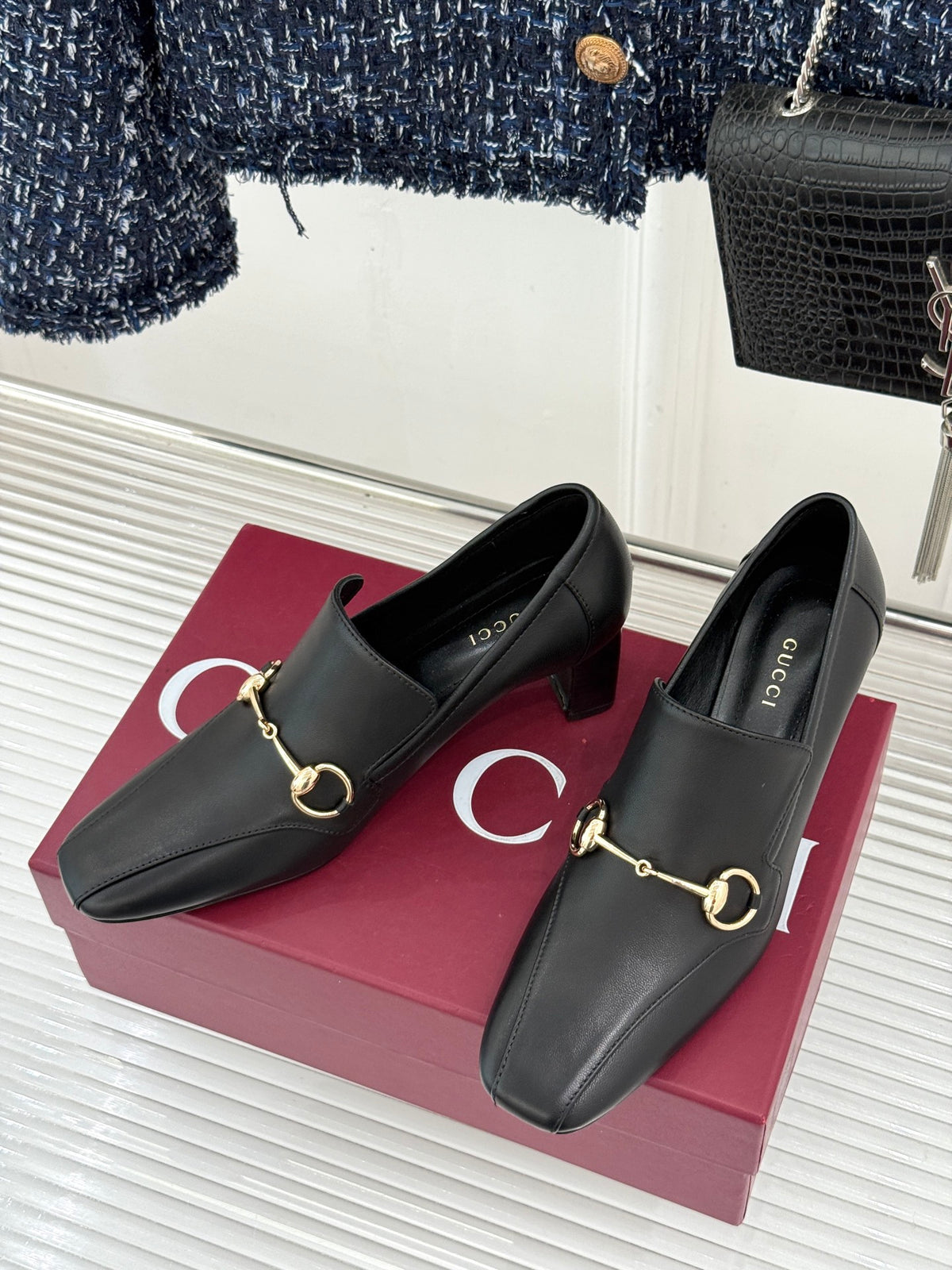 Black Women's Galleria Mid Heel Loafer - view 5