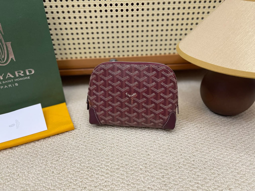 Burgundy Vendôme Cosmetic Pouch