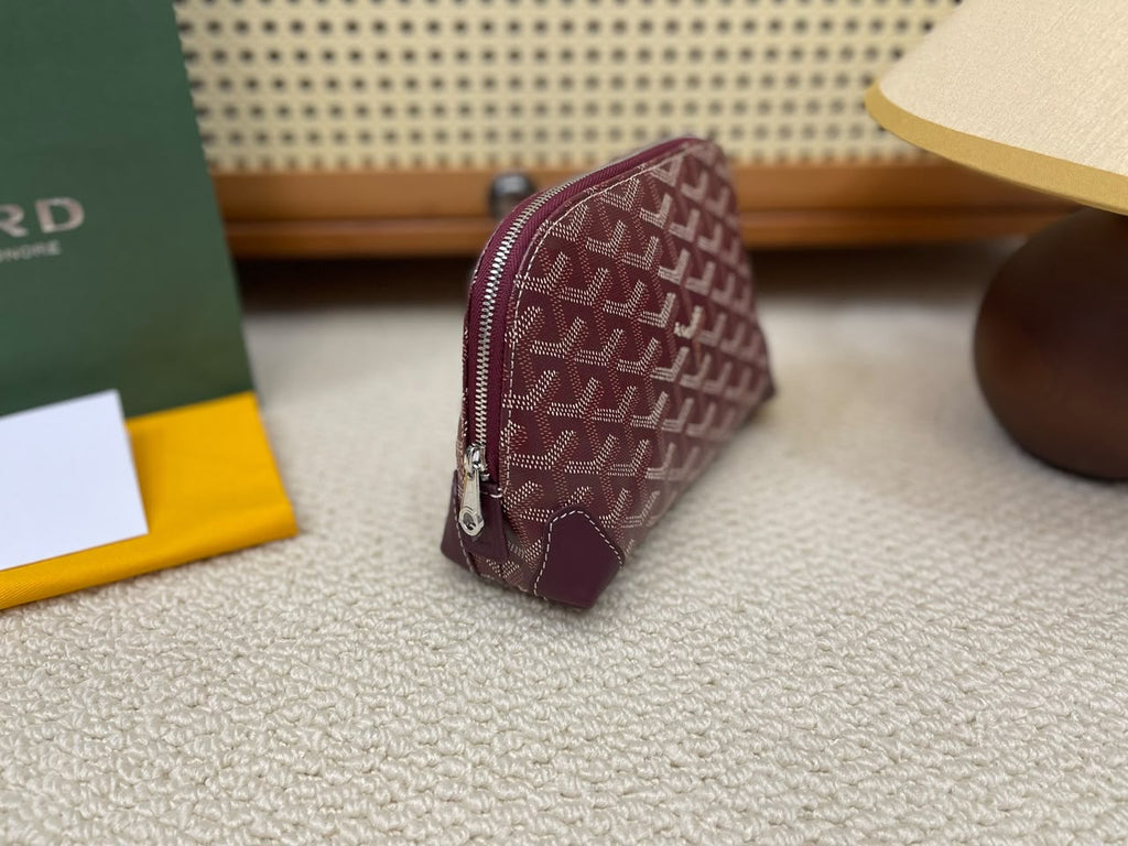 Burgundy Vendôme Cosmetic Pouch
