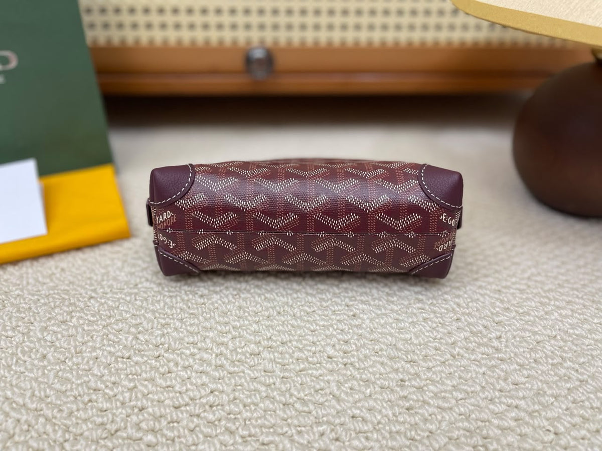 Burgundy Vendôme Cosmetic Pouch