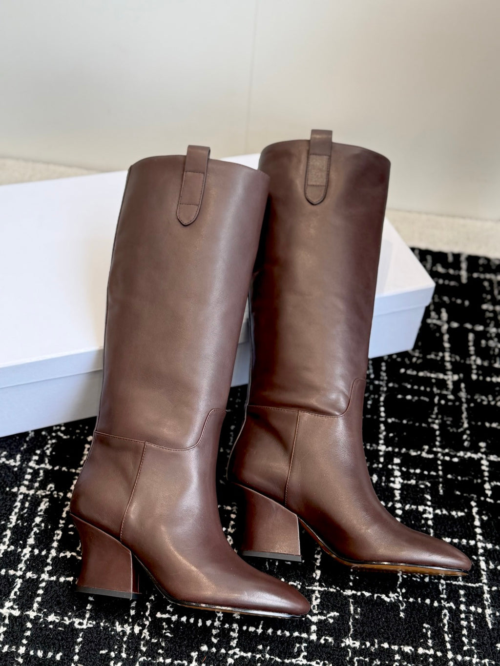 Chocolate Plum Lune Knee-High Boot