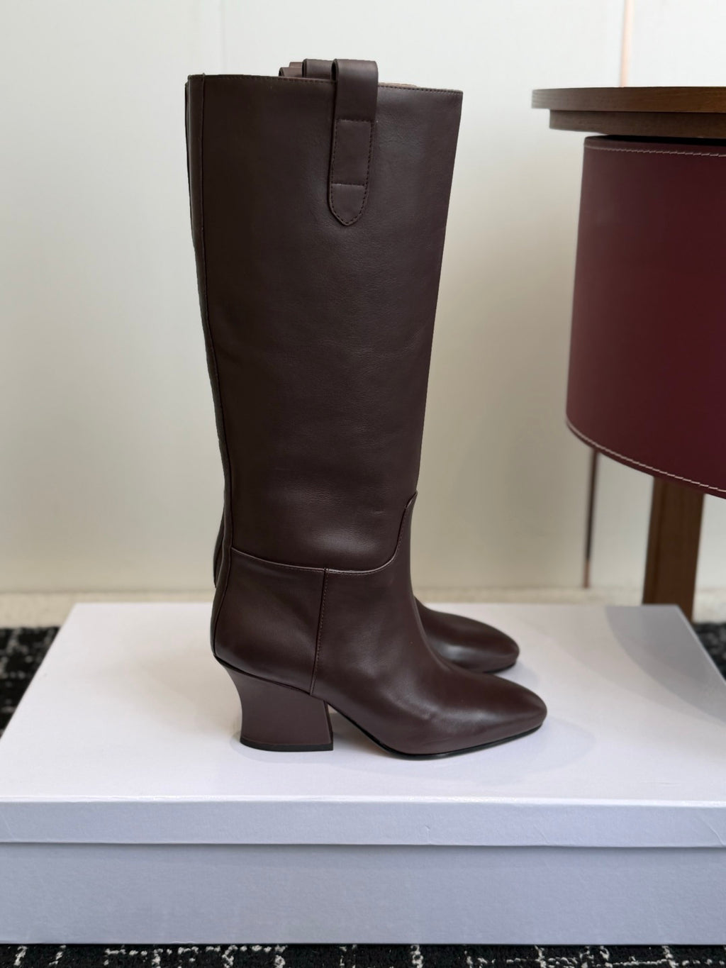 Chocolate Plum Lune Knee-High Boot
