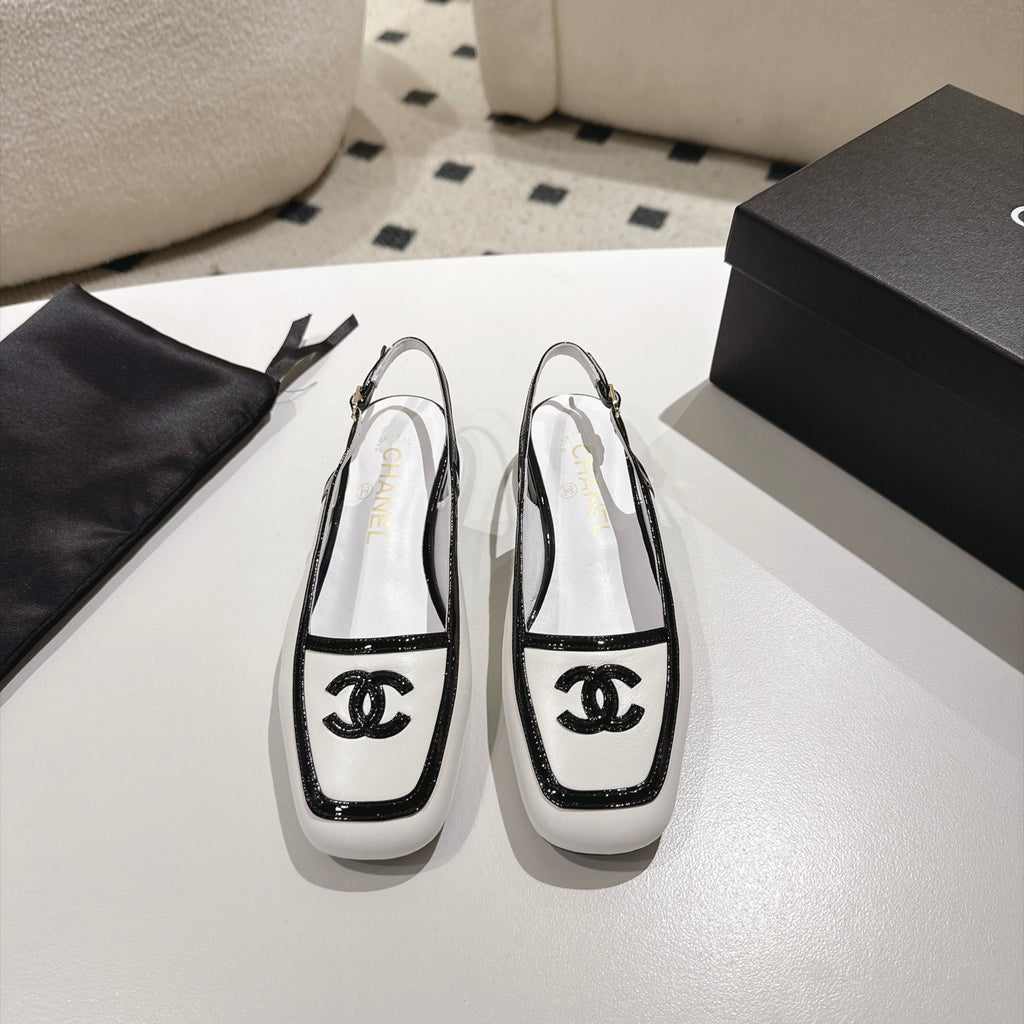 White & Black Fall Winter 2026 Pre-Collection Slingbacks