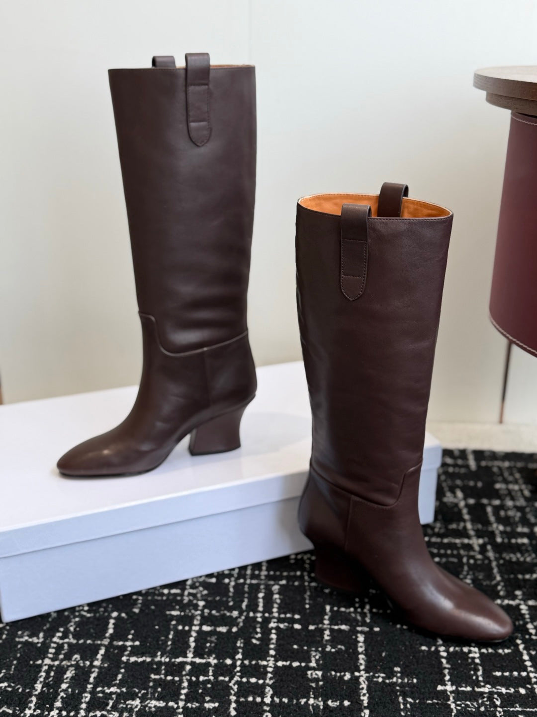Chocolate Plum Lune Knee-High Boot