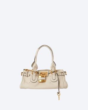 Cloudy Cream Paddington Bag In Leather