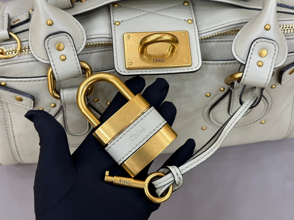 Cloudy Cream Paddington Bag In Leather - 8